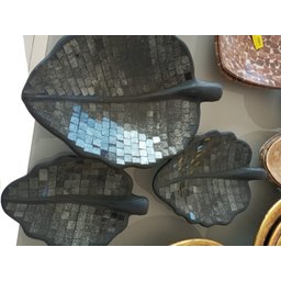 Trio de Pratos Boho de Bali Mosaico Folha - 1