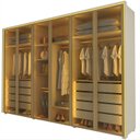 Ver imagem 3 de Guarda-Roupa Casal 6 Portas 6 Portas Reflecta com LED com Pés 100% MDF Splendor Off White