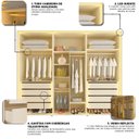 Ver imagem 7 de Guarda-Roupa Casal 6 Portas 6 Portas Reflecta com LED com Pés 100% MDF Splendor Off White