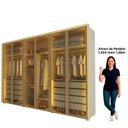 Ver imagem 6 de Guarda-Roupa Casal 6 Portas 6 Portas Reflecta com LED com Pés 100% MDF Splendor Off White