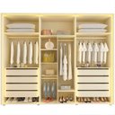 Ver imagem 5 de Guarda-Roupa Casal 6 Portas 6 Portas Reflecta com LED com Pés 100% MDF Splendor Off White