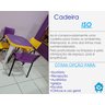 Kit com 4 Cadeiras Iso para Escola Escritório Comércio Roxa Base Preta - 8
