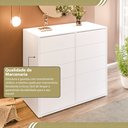 Ver imagem 5 de Cômoda para Quarto com 10 Gavetas Melinda Branco