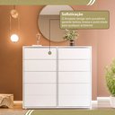 Ver imagem 7 de Cômoda para Quarto com 10 Gavetas Melinda Branco