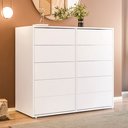 Ver imagem 1 de Cômoda para Quarto com 10 Gavetas Melinda Branco
