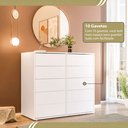 Ver imagem 6 de Cômoda para Quarto com 10 Gavetas Melinda Branco