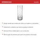 Ver imagem 2 de Vaso Decorativo de Vidro Transparente 40x13x13cm Enfeite Sala Mesa Estante
