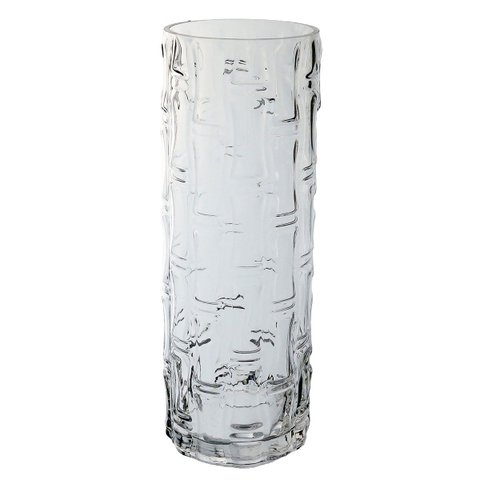 Vaso Decorativo de Vidro Transparente 40x13x13cm Enfeite Sala Mesa Estante