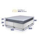 Ver imagem 3 de Conjunto Box Baú Branco Argel Cinza Espuma D33 King 193x203x74 - King House