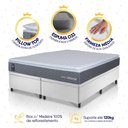 Ver imagem 4 de Conjunto Box Baú Branco Argel Cinza Espuma D33 King 193x203x74 - King House