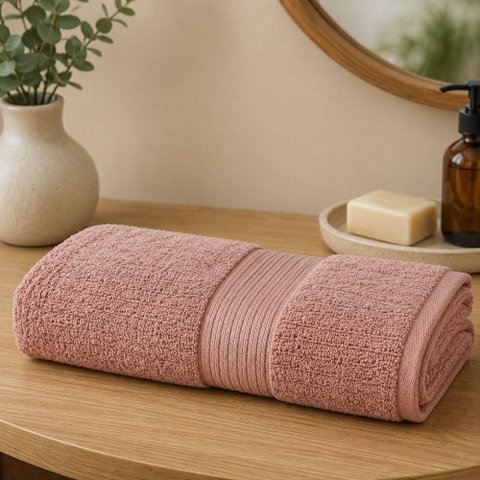 Toalha Banhão Fio Penteado Canelado Rosa 1997 Buddemeyer