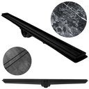 Ver imagem 2 de Ralo Linear Banheiro Seca Box 5x100 Oculto Plástico Coletor Preto com Sifão (5cm x 100cm)