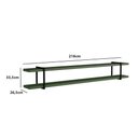 Ver imagem 2 de Prateleira Multiuso 218cm com Suporte em Metal 100% Mdf Cor:musgo com Preto