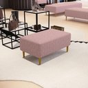 Ver imagem 3 de Kit 02 Puffs Decorativos Sala de Estar Cléo W01 Pés Palito 90 cm Linho Rosa- Lyam Decor