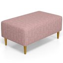 Ver imagem 6 de Kit 02 Puffs Decorativos Sala de Estar Cléo W01 Pés Palito 90 cm Linho Rosa- Lyam Decor