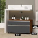 Ver imagem 4 de Armário de Banheiro com Rodinhas Multifuncional Safira 80 Cm:titanium