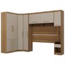 Quarto Modulado Casal de Canto com Guarda-roupas Maleiro e Cabeceira Paris Master Luciane Móveis - 2