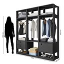 Ver imagem 3 de Guarda Roupa Casal Closet Modulado com 3 Cabideiros 1 Porta 2 Gavetas Titan