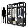 Guarda Roupa Casal Closet Modulado com 3 Cabideiros 1 Porta 2 Gavetas Titan - 3