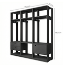 Ver imagem 3 de Closet Casal Modulado com 3 Cabideiros 1 Porta 2 Gavetas Preto Velluto Titan