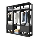 Ver imagem 2 de Guarda Roupa Casal Closet Modulado com 3 Cabideiros 1 Porta 2 Gavetas Titan
