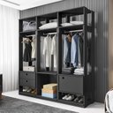 Ver imagem 1 de Guarda Roupa Casal Closet Modulado com 3 Cabideiros 1 Porta 2 Gavetas Titan