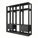 Ver imagem 2 de Closet Casal Modulado com 3 Cabideiros 1 Porta 2 Gavetas Preto Velluto Titan