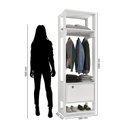Ver imagem 3 de Guarda Roupa Closet Modulado 1 Cabideiro 1 Porta Titan
