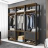Guarda Roupa Casal Closet Modulado com 3 Cabideiros 1 Porta 2 Gavetas Titan - 1