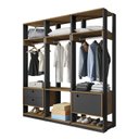 Ver imagem 2 de Guarda Roupa Casal Closet Modulado com 3 Cabideiros 1 Porta 2 Gavetas Titan