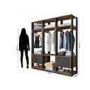 Ver imagem 3 de Guarda Roupa Casal Closet Modulado com 3 Cabideiros 1 Porta 2 Gavetas Titan