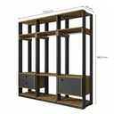 Ver imagem 3 de Closet Casal Modulado com 3 Cabideiros 1 Porta 2 Gavetas Preto Velluto/Freijó Titan