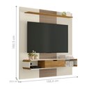 Ver imagem 2 de Painel para TV Efeito Palha com Porta Damadine Off White Cinamomo