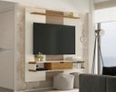 Ver imagem 5 de Painel para TV Efeito Palha com Porta Damadine Off White Cinamomo