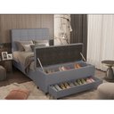 Ver imagem 3 de Puff Baú Sapateira Casal 138x50x48cm Móveis Digital