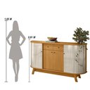 Ver imagem 3 de Buffet 4 Portas 2 Gavetas Mônaco - Cinamomo/off White