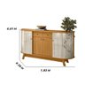 Buffet 4 Portas 2 Gavetas Mônaco - Cinamomo/off White - 2