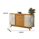 Ver imagem 2 de Buffet 4 Portas 2 Gavetas Mônaco - Cinamomo/off White