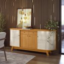 Ver mais imagens de Buffet 4 Portas 2 Gavetas Mônaco - Cinamomo/off White