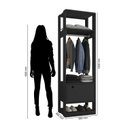 Ver imagem 3 de Guarda Roupa Closet Modulado 1 Cabideiro 1 Porta Titan