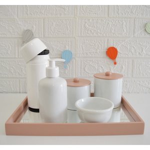 Kit Higiene Porcelana Bebê + Bandeja + Térmica P