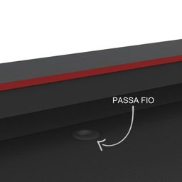 Kit 2 Peças 1 Mesa Gamer com LED 1 Estante 5 Prateleiras Multy Espresso Móveis - 13 Kit 2 Peças 1 Mesa Gamer com LED 1 Estante 5 Prateleiras Multy Espresso Móveis - 13