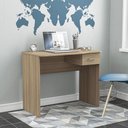 Ver imagem 1 de Mesa de Escritório Arapeí 90cm 1 Gaveta Politorno Castanho Castanho/castanho