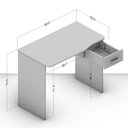 Ver imagem 6 de Mesa de Escritório Arapeí 90cm 1 Gaveta Politorno Castanho Castanho/castanho