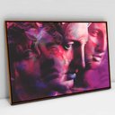 Ver imagem 1 de Quadro Decorativo em Canvas Grego Abstrato Moderno TACOLADO PAPEL DE PAREDE Moldura Flutuante 4,5cm 