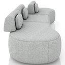 Ver imagem 6 de Sofá 5 Lugares Orgânico para Sala Living 326cm Vasti M03 Linho Cinza - Lyam Decor
