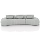 Ver imagem 3 de Sofá 5 Lugares Orgânico para Sala Living 326cm Vasti M03 Linho Cinza - Lyam Decor