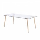 Ver imagem 4 de Conjunto Mesa Tampo em Vidro com 4 Cadeiras Navy Espresso Móveis Bege