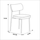 Ver imagem 6 de Kit 4 Cadeiras Stela Champanhe Escritório Couríssimo Whisky - Belliv Decor