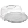 Boleira Branca de Plástico com Tampa e Alça Prato para Bolo 28cm Doces e Tortas Lyor - 3
